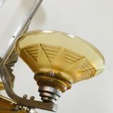 Art Deco chandelier with 3 small cups