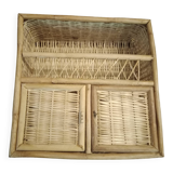 Rattan wall shelf