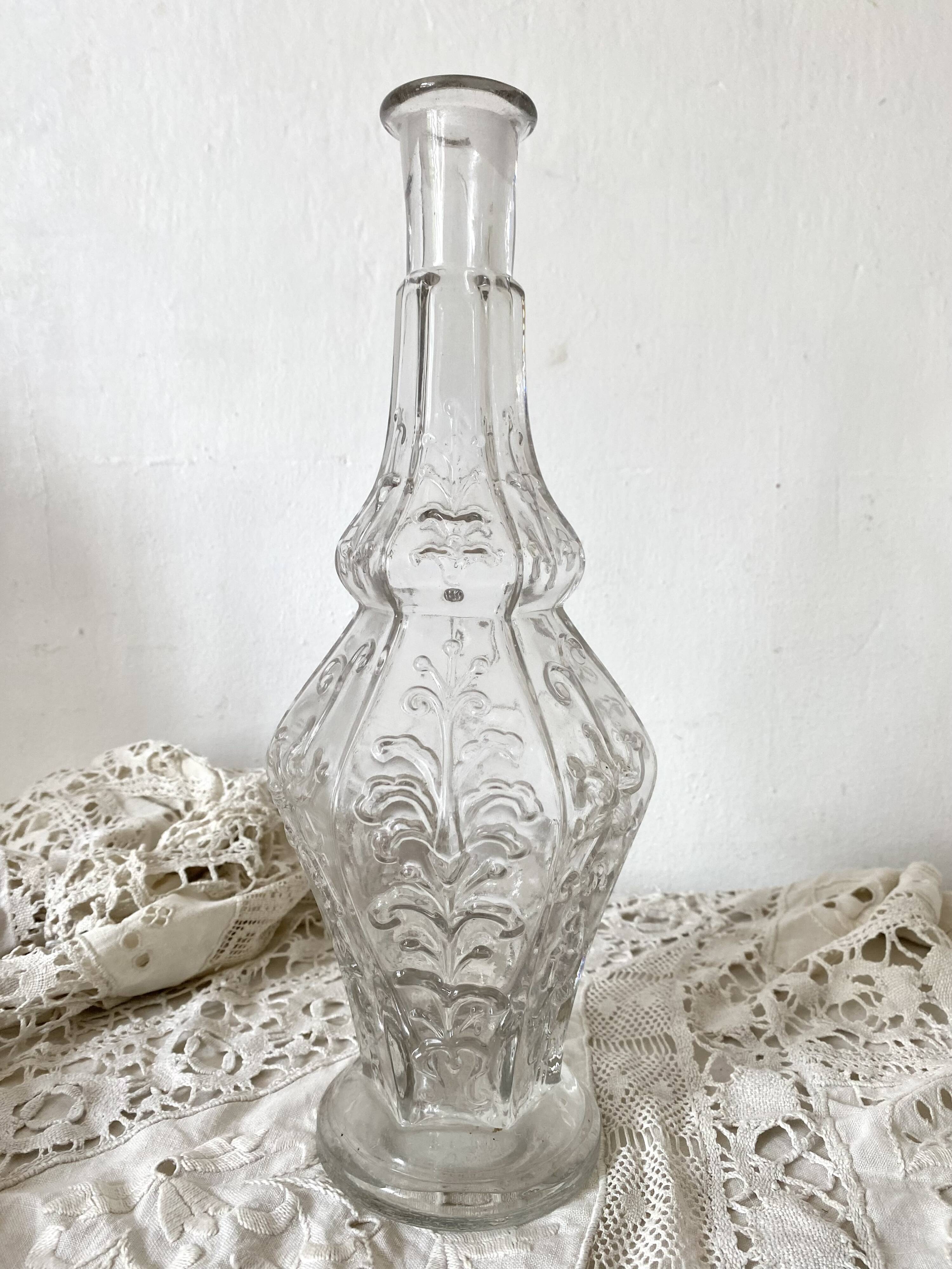 Antique molded glass carafe
