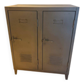 Armoire Casier B2 métal / 2 portes - L 80 x H 102 cm / Réédition 1930 - Tolix