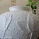 Limoges round vase "medard de noblat" biscuit porcelain flowers foliage