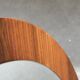 Vintage Round teak wall mirror 1970s wall mirror