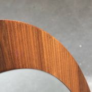 Vintage Round teak wall mirror 1970s wall mirror