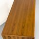 Low Teak Sideboard with Tambour Doors from CFC Silkeborg, 1970s
