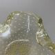 Murano Glass "Gold Dust Bubble" Bowl Element Shell Ashtray Murano, Italy, 1970s