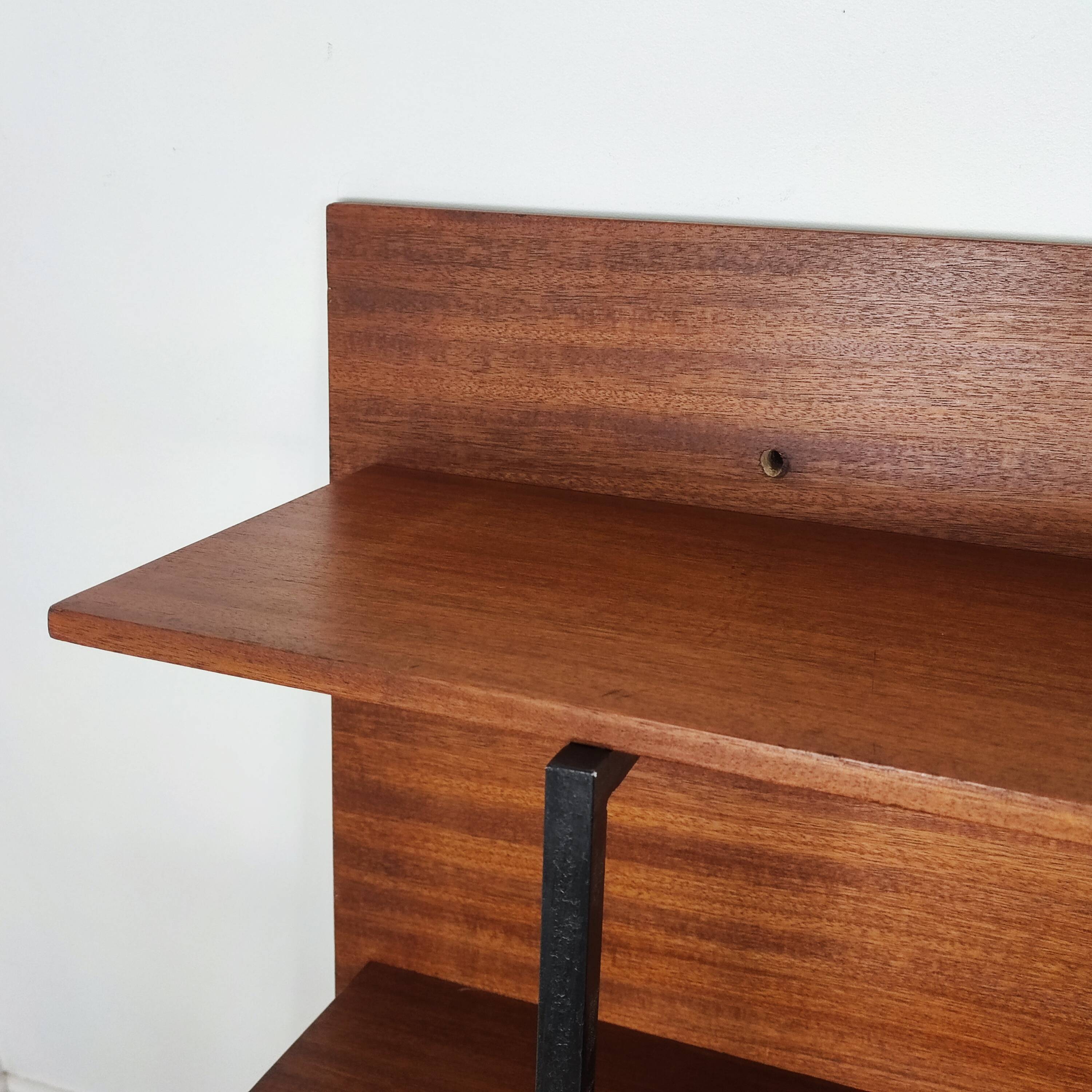 60s wall bookcase shelf