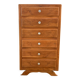 Art Deco chest of drawers with 6 oak drawers, claw feet, 1930s/40s.