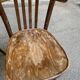 2 solid wood curved walnut bistro chairs in burgundy