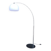 Chrome metal arc floor lamp 1980