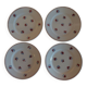 Series of four dessert plates in earthenware Saint Amand décor Rosettes