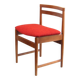 4 Danish Vintage Mid-Century Dining Chairs red upholstery