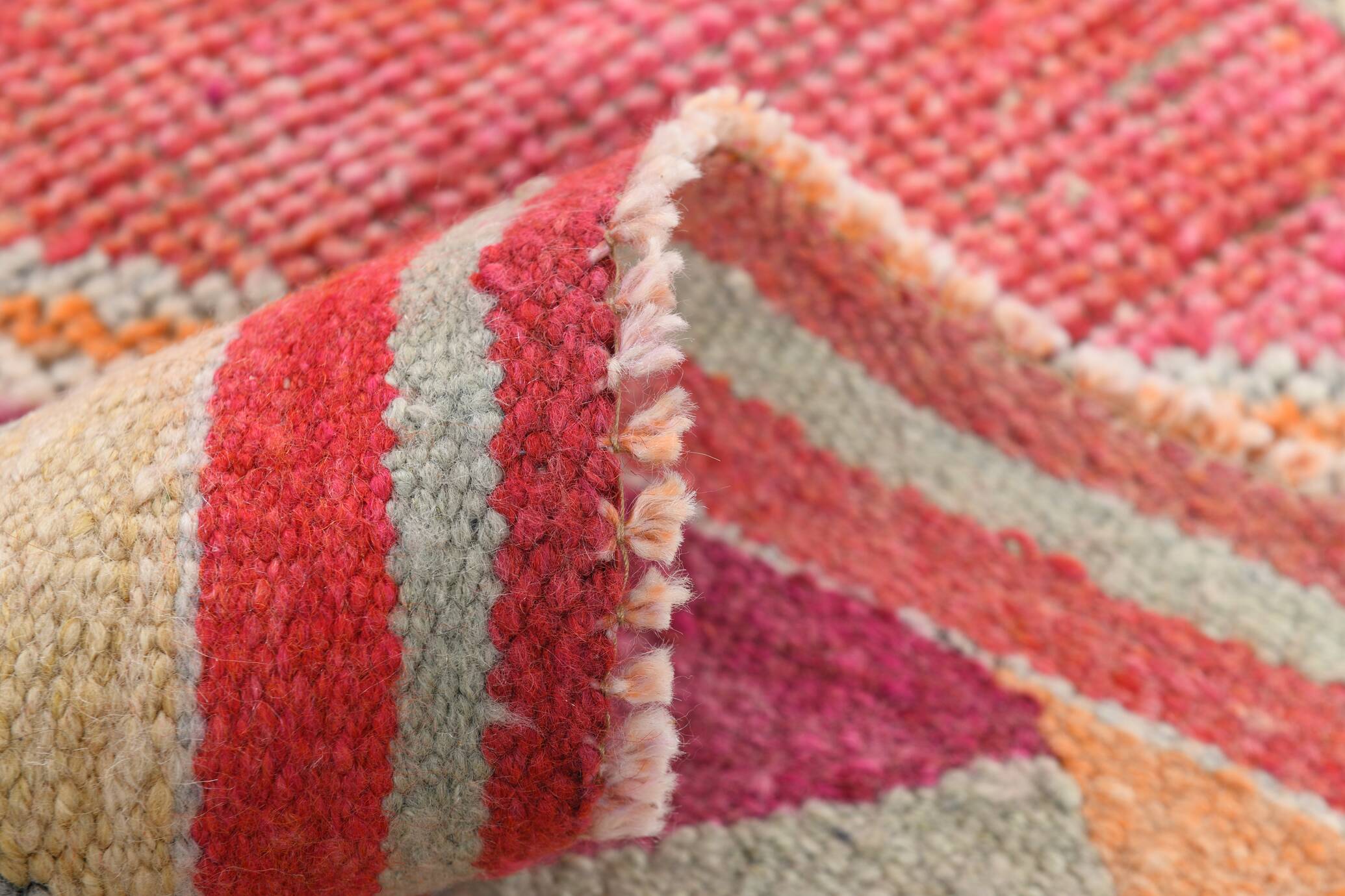 Red & Pink Oriental Vintage Runner Rug, 100x315Cm