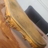 Shelf in wood and gold paint