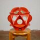 Orange metal origami decoration 70s