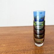 Coloured Space Age shot glasses by Gral, mid-century German, 1960s, set of 5.