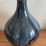 Vase marbled ball beu black