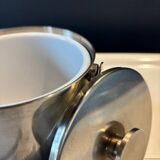 Brushed stainless steel ice bucket