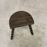 Vintage tripod stool with beaded legs