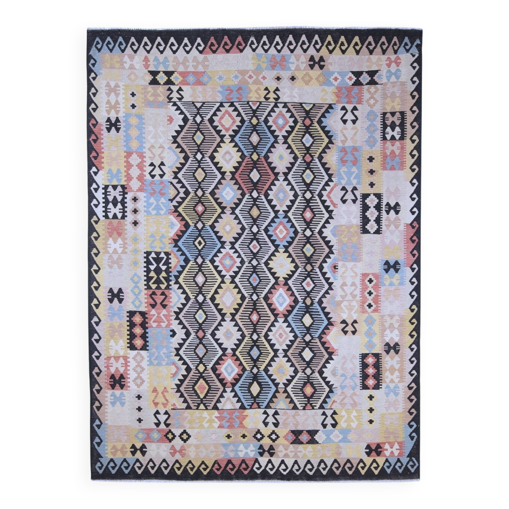 KILIM AFGHAN CONTEMPORAIN 240 x 186 cm