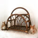Vintage magazine holder in rattan and bamboo