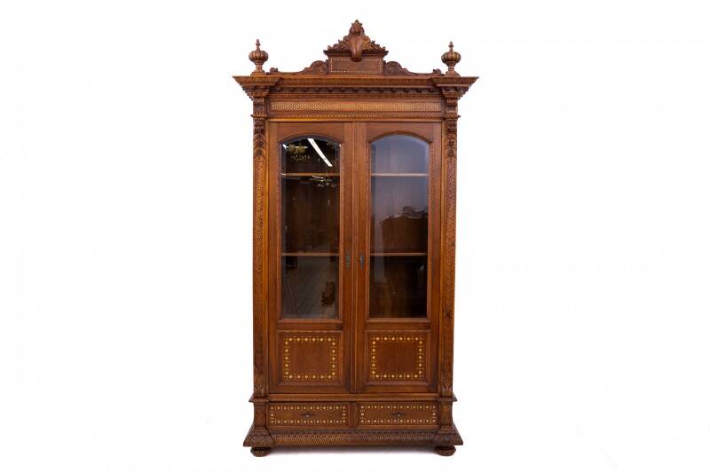 Unique Moorish style bookcase, circa 1870.