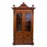 Unique Moorish style bookcase, circa 1870.