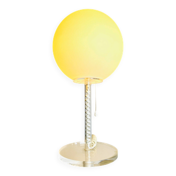Lampe de table en verre opale par Harco Loor pour Harco Loor Design, Pays-Bas, années 1980.