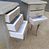 Pair of bedside Louis XV shabby style