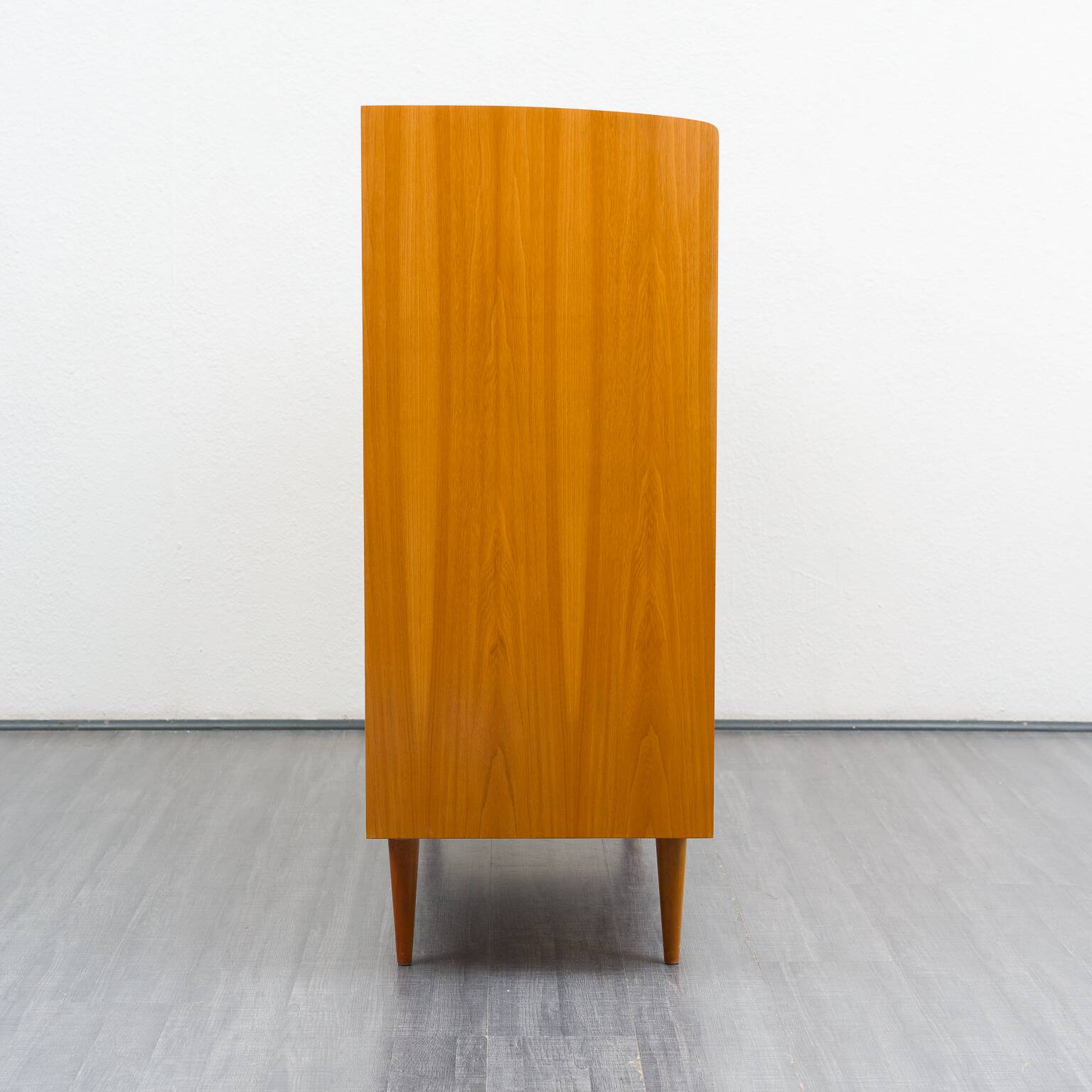 Enfilade haute, armoire à linge, années 60, frêne