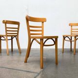 Mid-century German bentwood chairs by ZPM Radomsko for Mobilair, 1950s, set of 3.