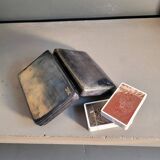 Vintage card game box FFB in genuine leather