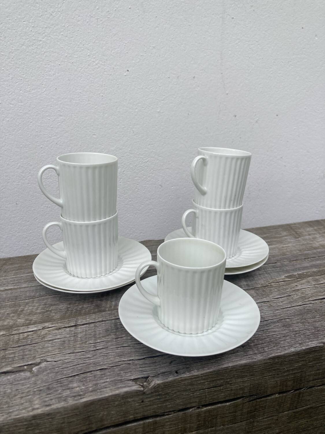 Limoges white porcelain coffee cups