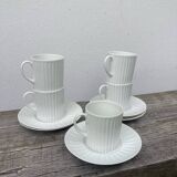 Limoges white porcelain coffee cups