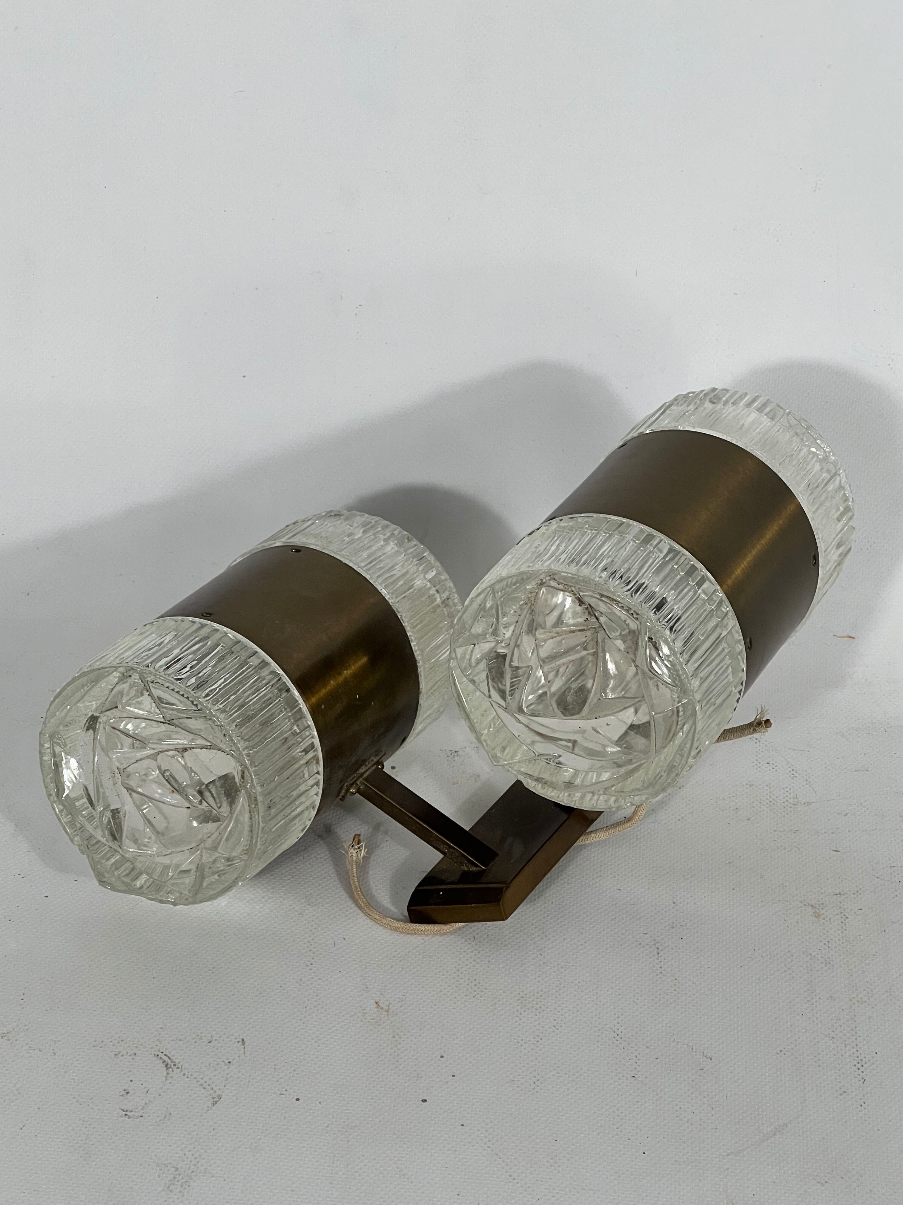 Stilux Milano, single large sconce model Illinois. Italy 1960s