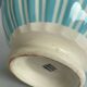 Antique bowl digoin france | blue striped earthenware bowl | collectible tableware