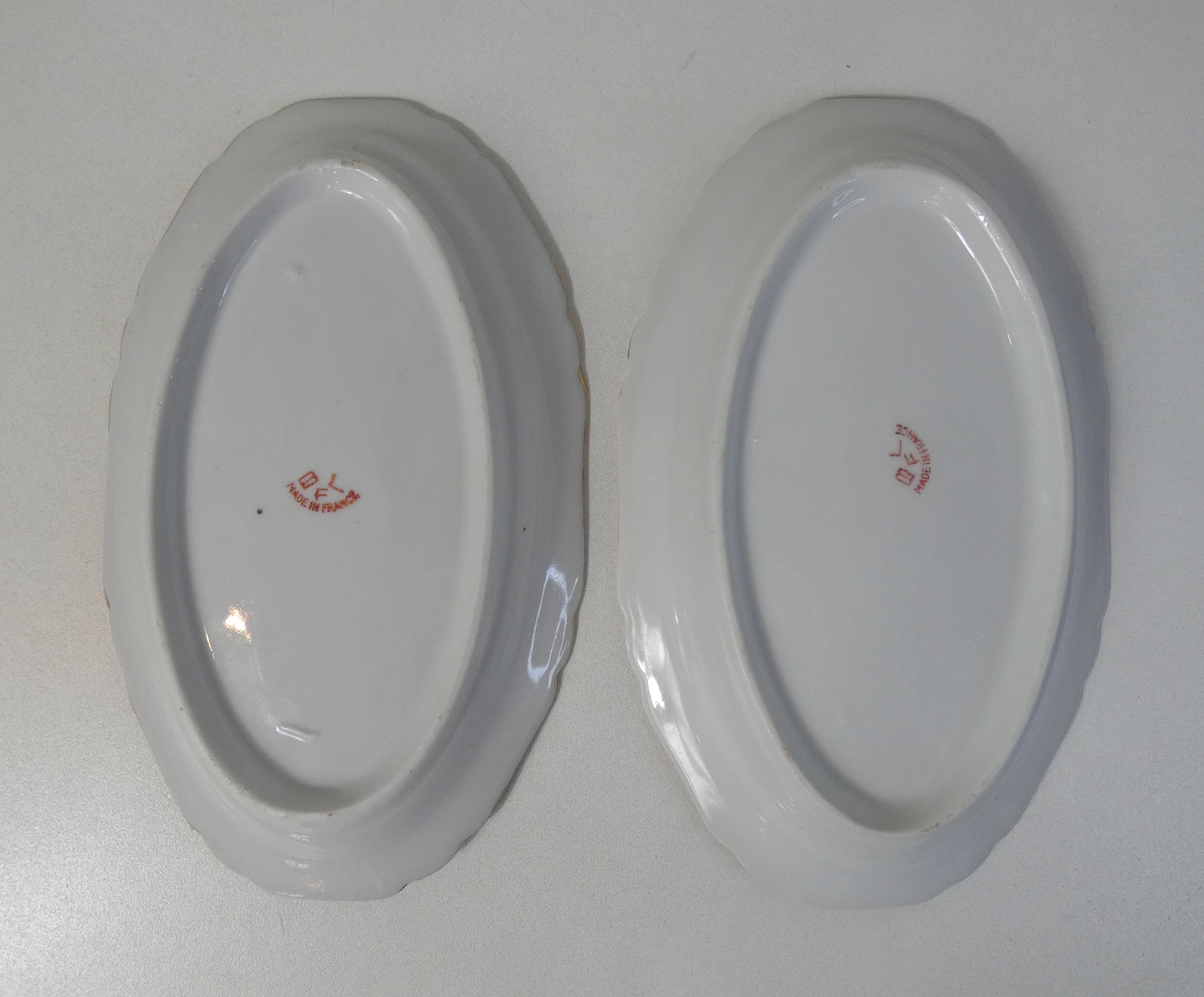 2 Limoges porcelain raviers