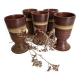 Set of 5 stoneware mazagrans.