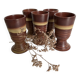 Set of 5 stoneware mazagrans.