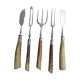Set of 5 cutlery horn handle
