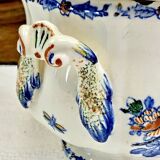 Gien sugar bowl rooster and peonies model 1938 1960