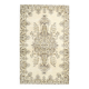 5x8 Light Yellow & Green Vintage Turkish Rug, 162x259Cm