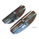 Pair of smoked glass and chrome wall lights