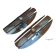 Pair of smoked glass and chrome wall lights