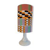 Afro-pop table lamp with Kente wax print