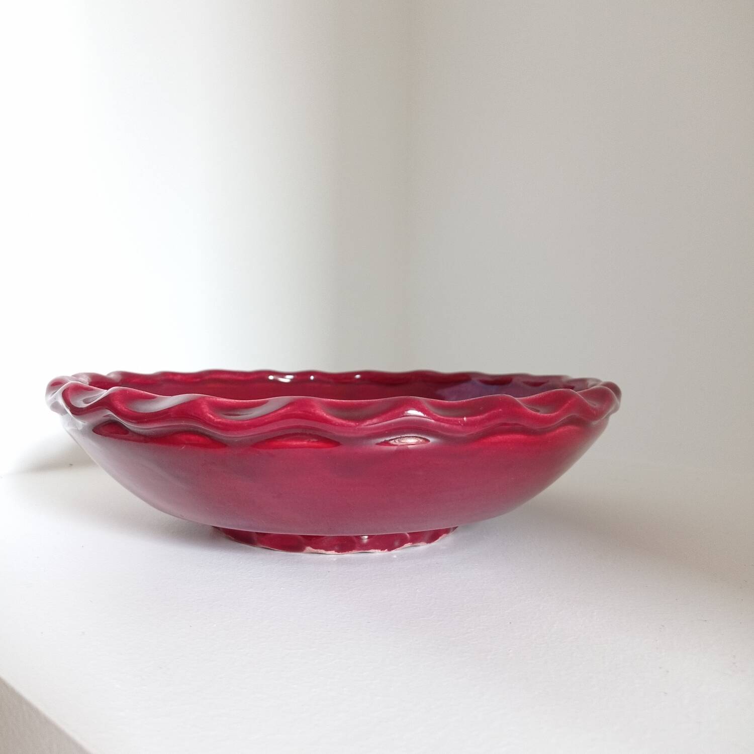 Signed ceramic presentation dish