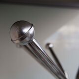 Chrome metal parrot coat holder from the 70s