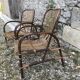 Pair of rattan armchairs