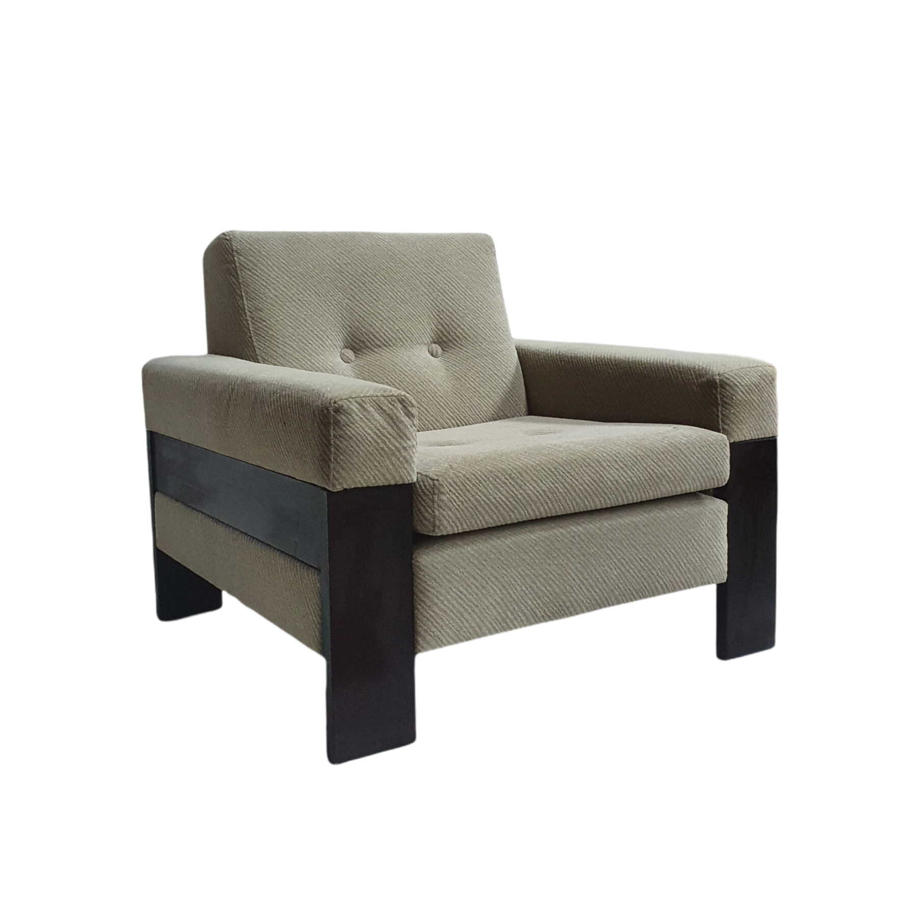 Vintage Brutalist armchair made in the 1970s