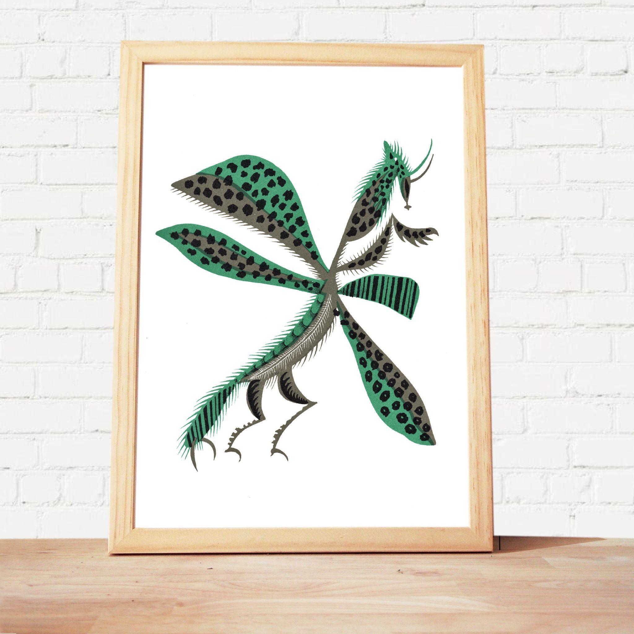 Original lithograph Jean Lurçat "Dragonfly of Castile"