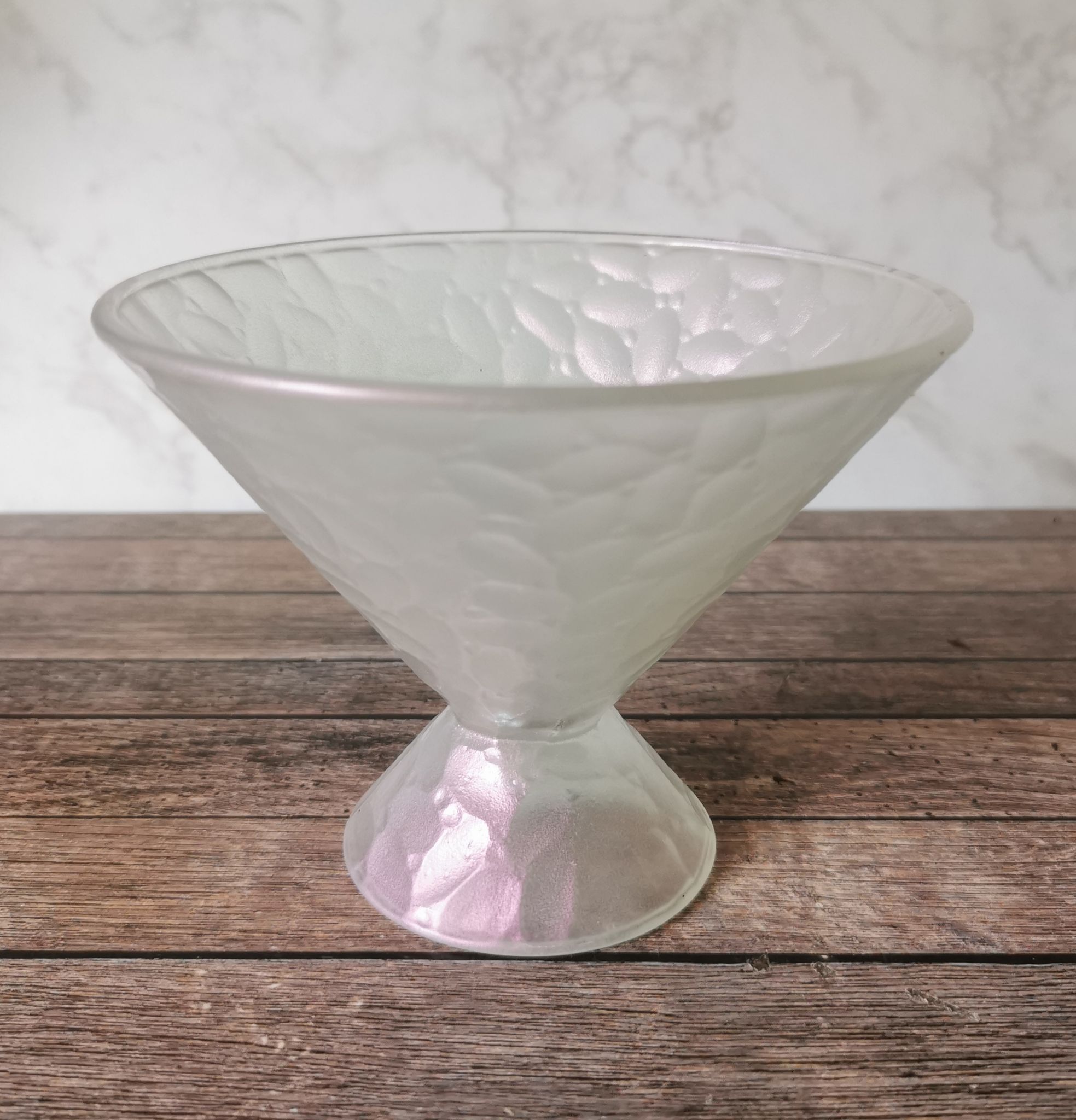 Coupes à glace fruits verre irisé